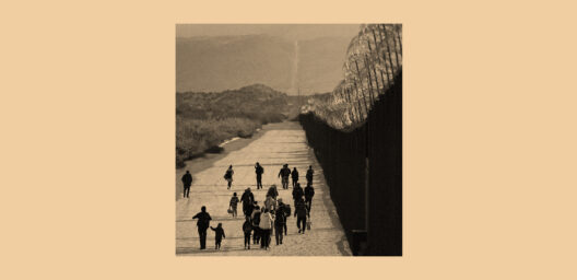 a road with groups of people walking